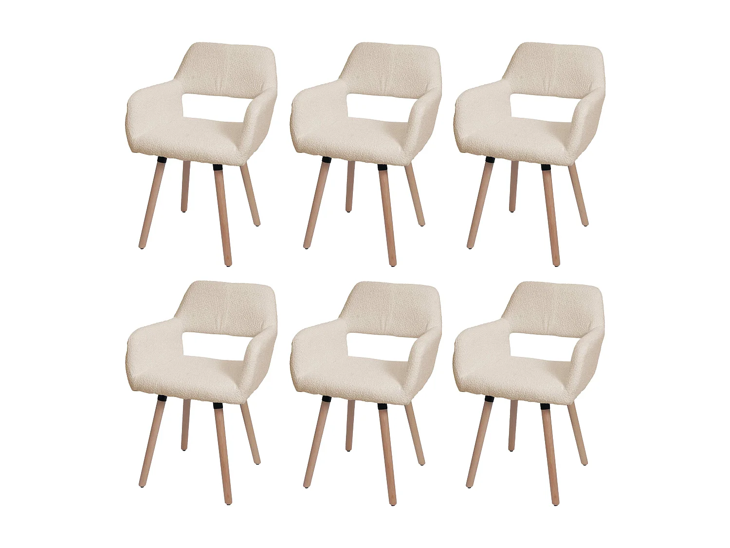 Eetkamerstoel MCW-A50 II (set van 6),  beige