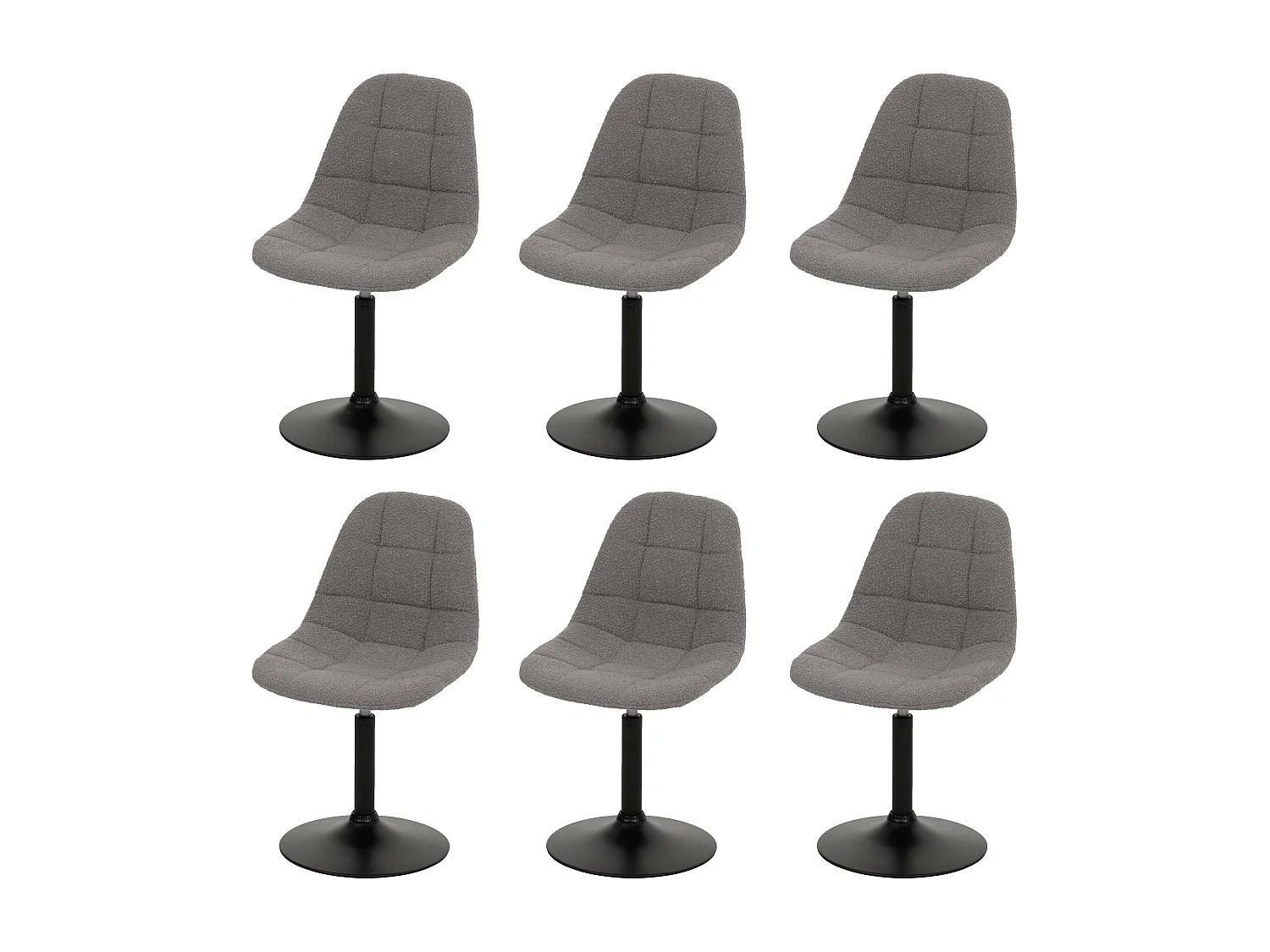 Chaise de salle à manger MCW-A60 (lot de 6),  gris