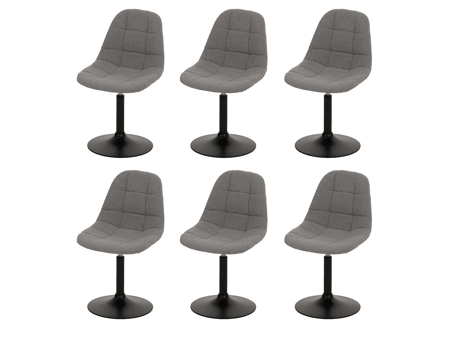 Chaise de salle à manger MCW-A60 (lot de 6),  gris