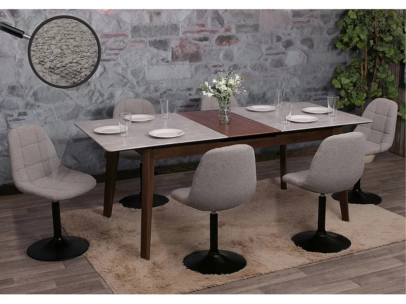 Eetkamerstoel MCW-A60 (set van 6),  grijs