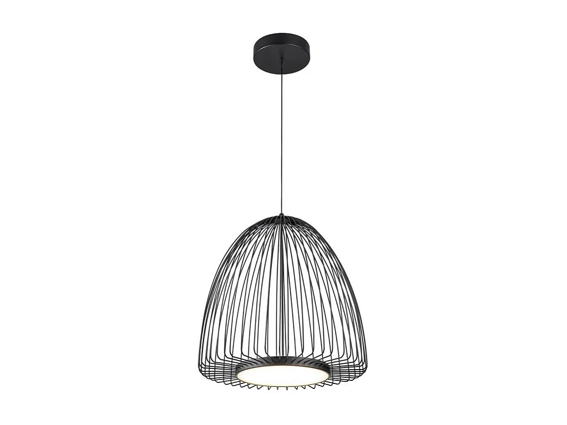 Suspension LED Smart en métal noir Mantra