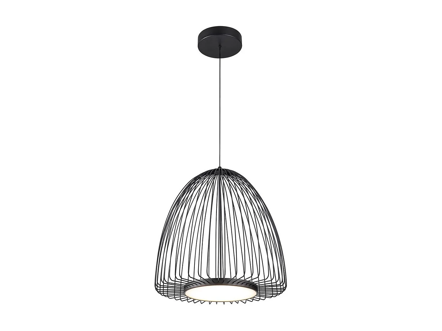 Suspension LED Smart en métal noir Mantra