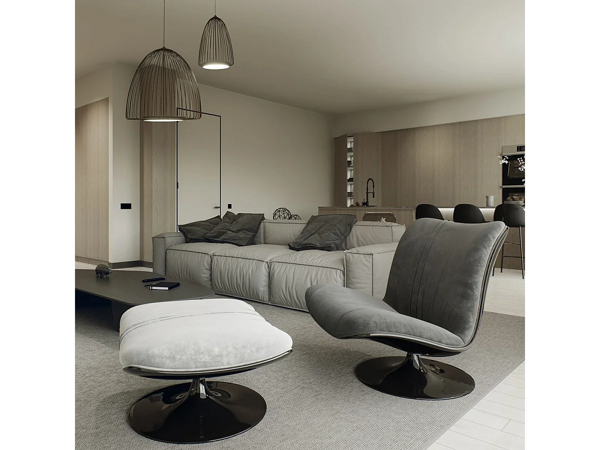 Suspension LED Smart en métal noir Mantra