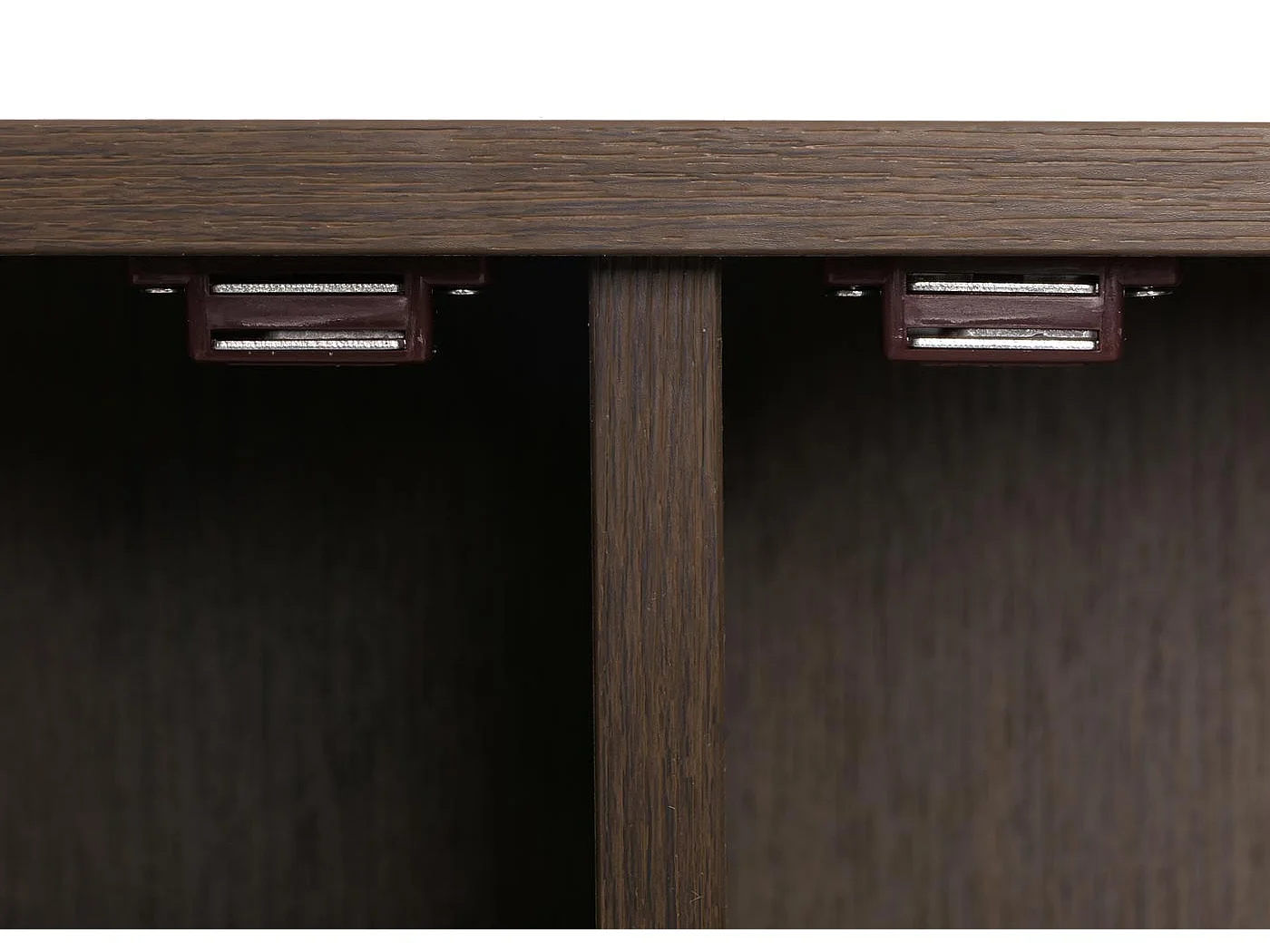 Credenza MCW-N78, armadietto cassettiera, stile scandinavo metallo legno melamina MVG 86x110x40cm ~ marrone scuro