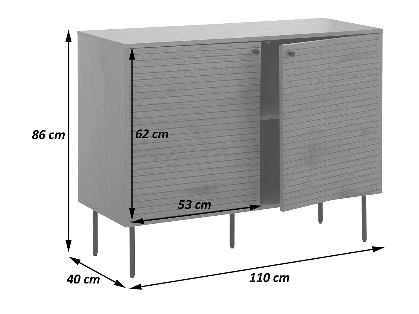 Sideboard MCW-N78,  natural
