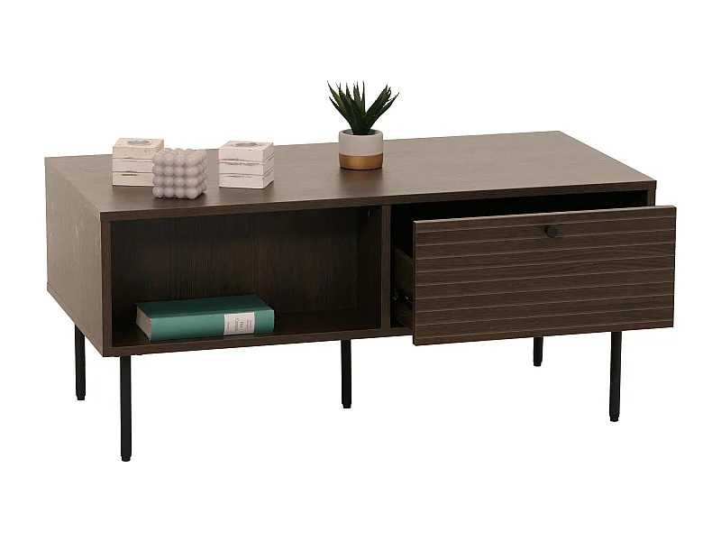 Mesa de centro MCW-N78,  castanho escuro
