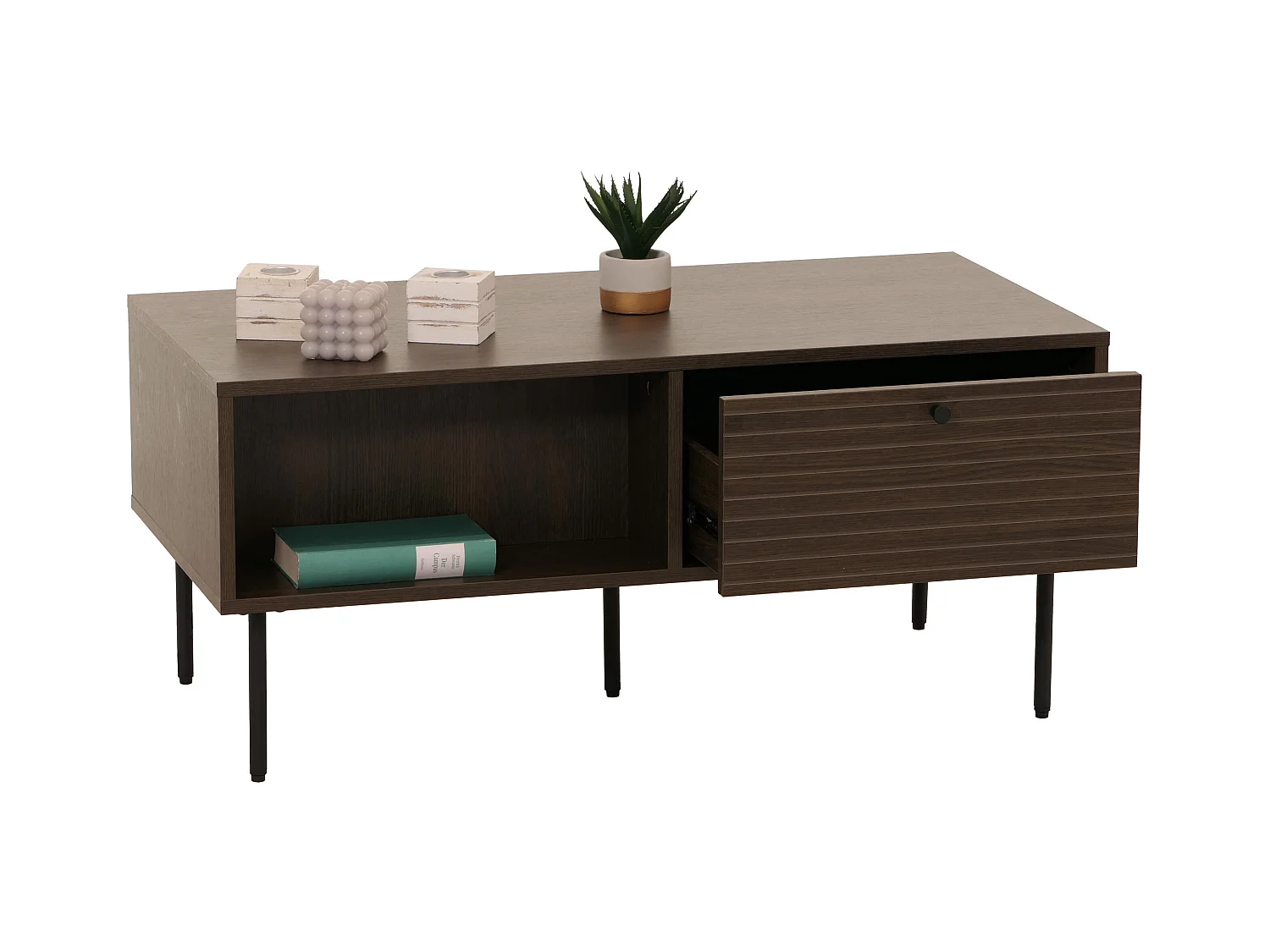 Table basse MCW-N78,  brun foncé