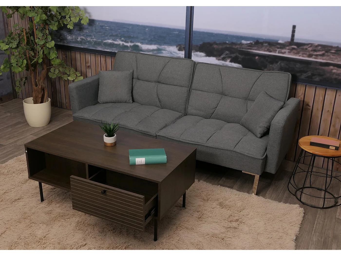 Table basse MCW-N78,  brun foncé