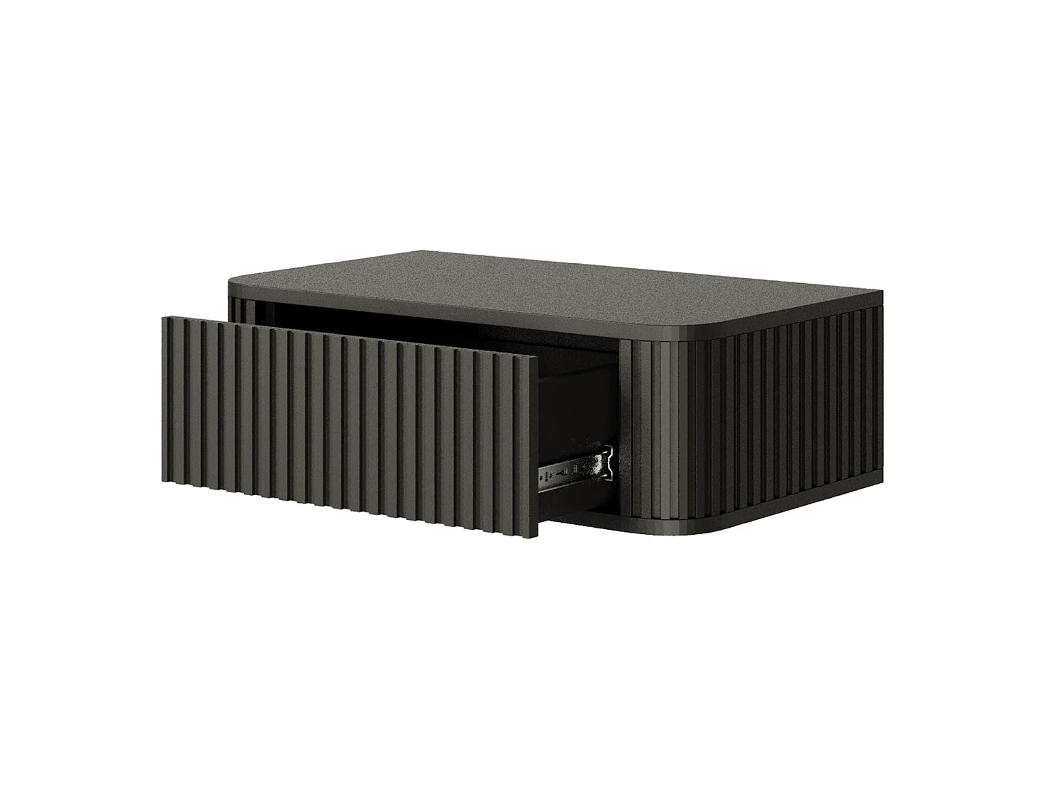 Table de chevet suspendue - 63 cm - noir - OVARLO