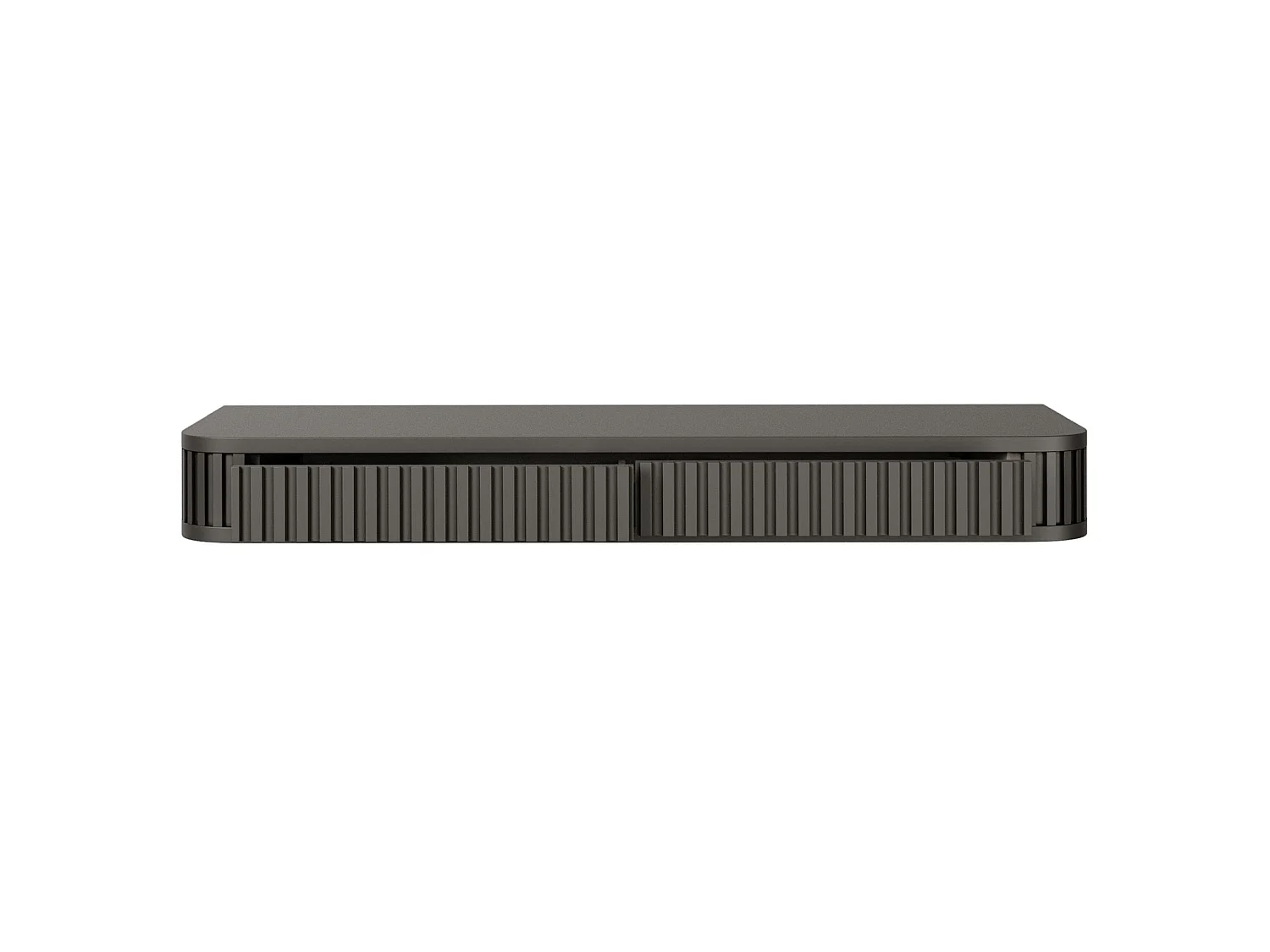Coiffeuse 2 tiroirs - suspendu - 113 cm - noir- OVARLO