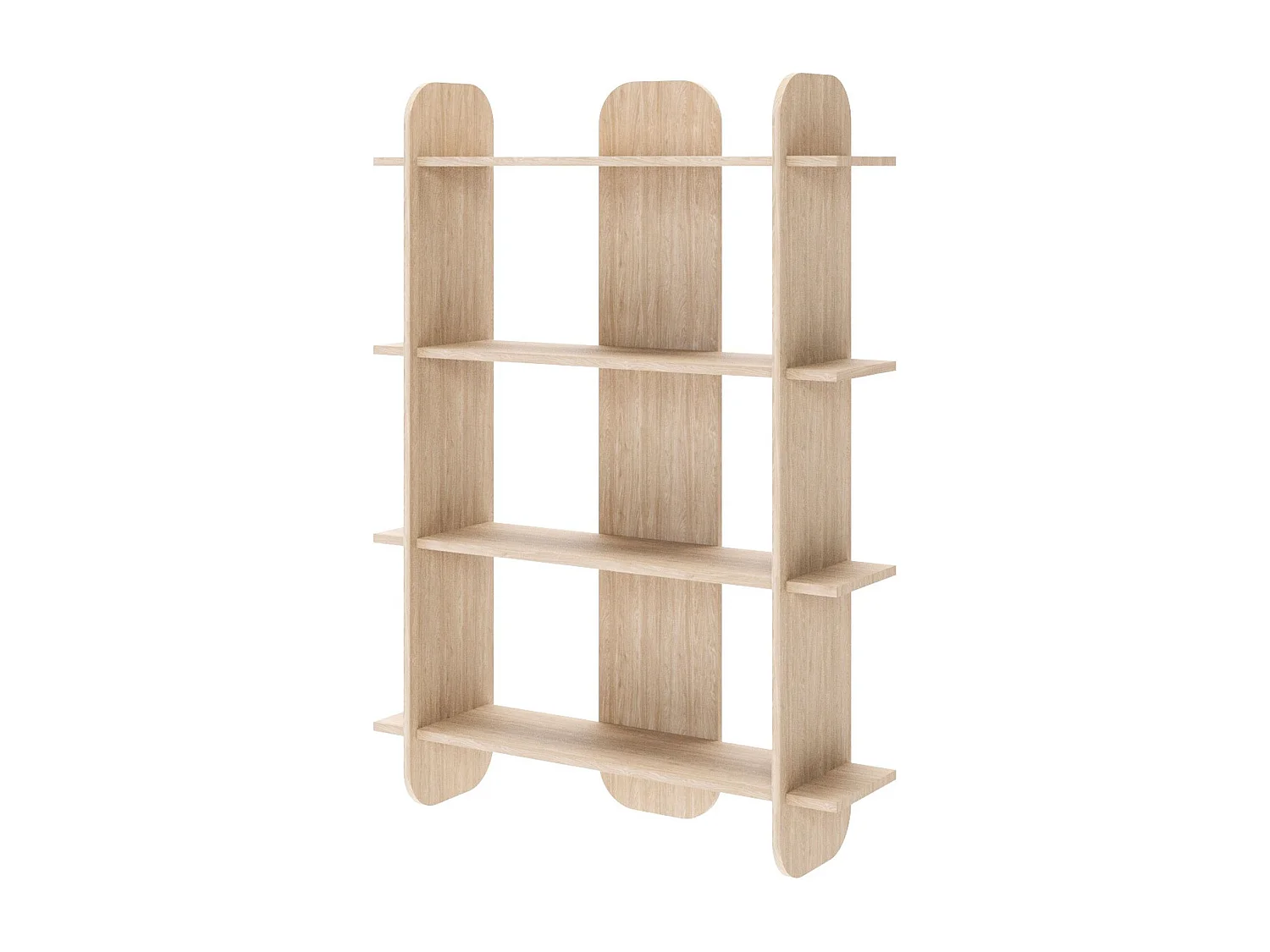 Regal mit 4 Regalen - Eichenholzoptik - 107 cm - LIVIO