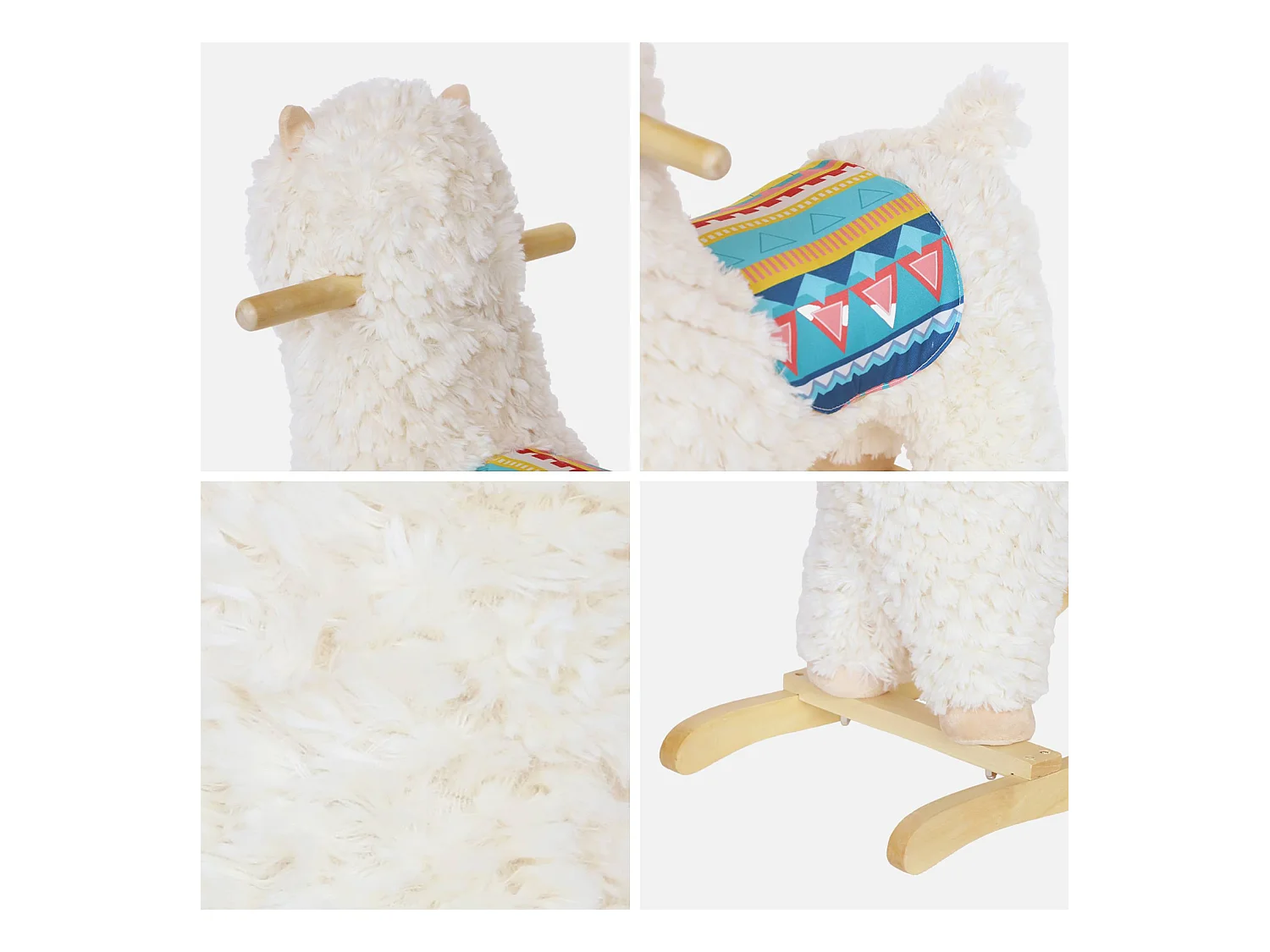 Lama a dondolo per bambini, bianco