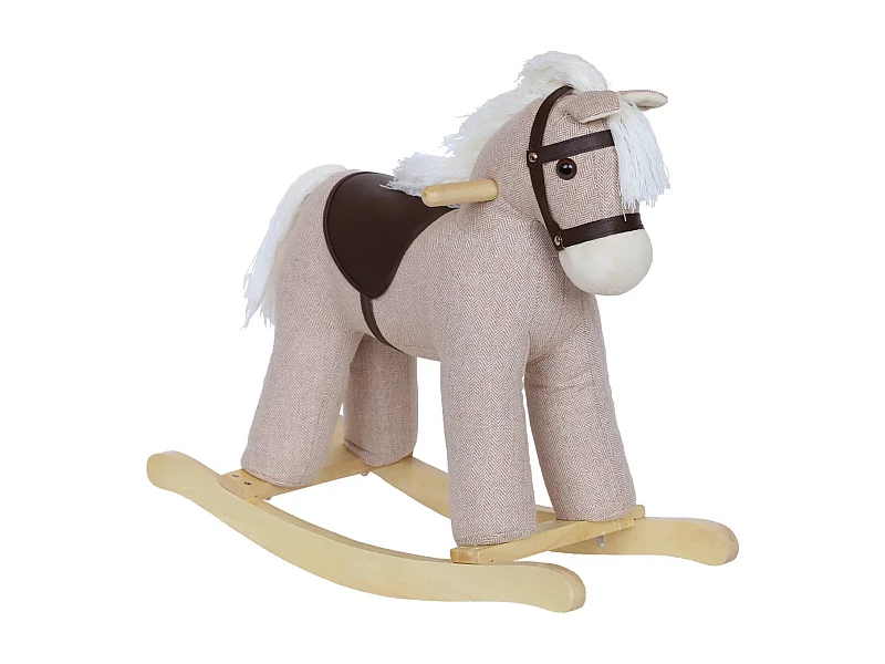 Caballo balancín para niños marrón