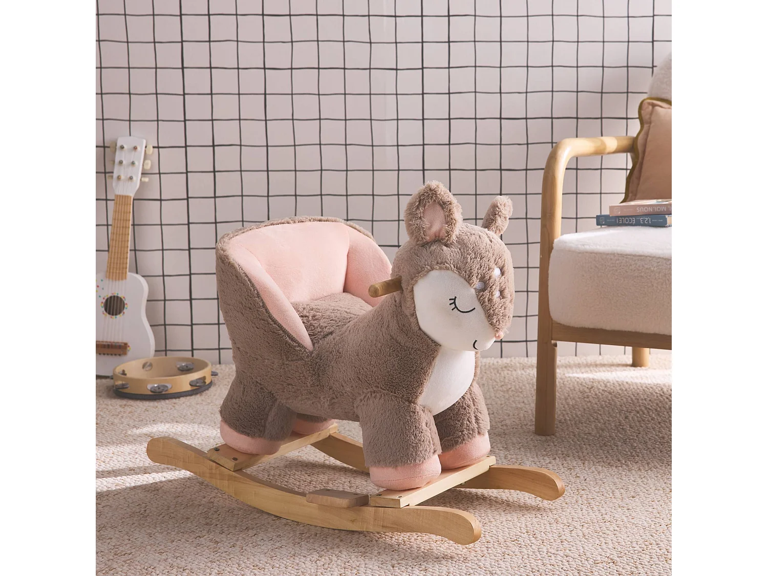 Cerbiatto a dondolo per bambini, talpa