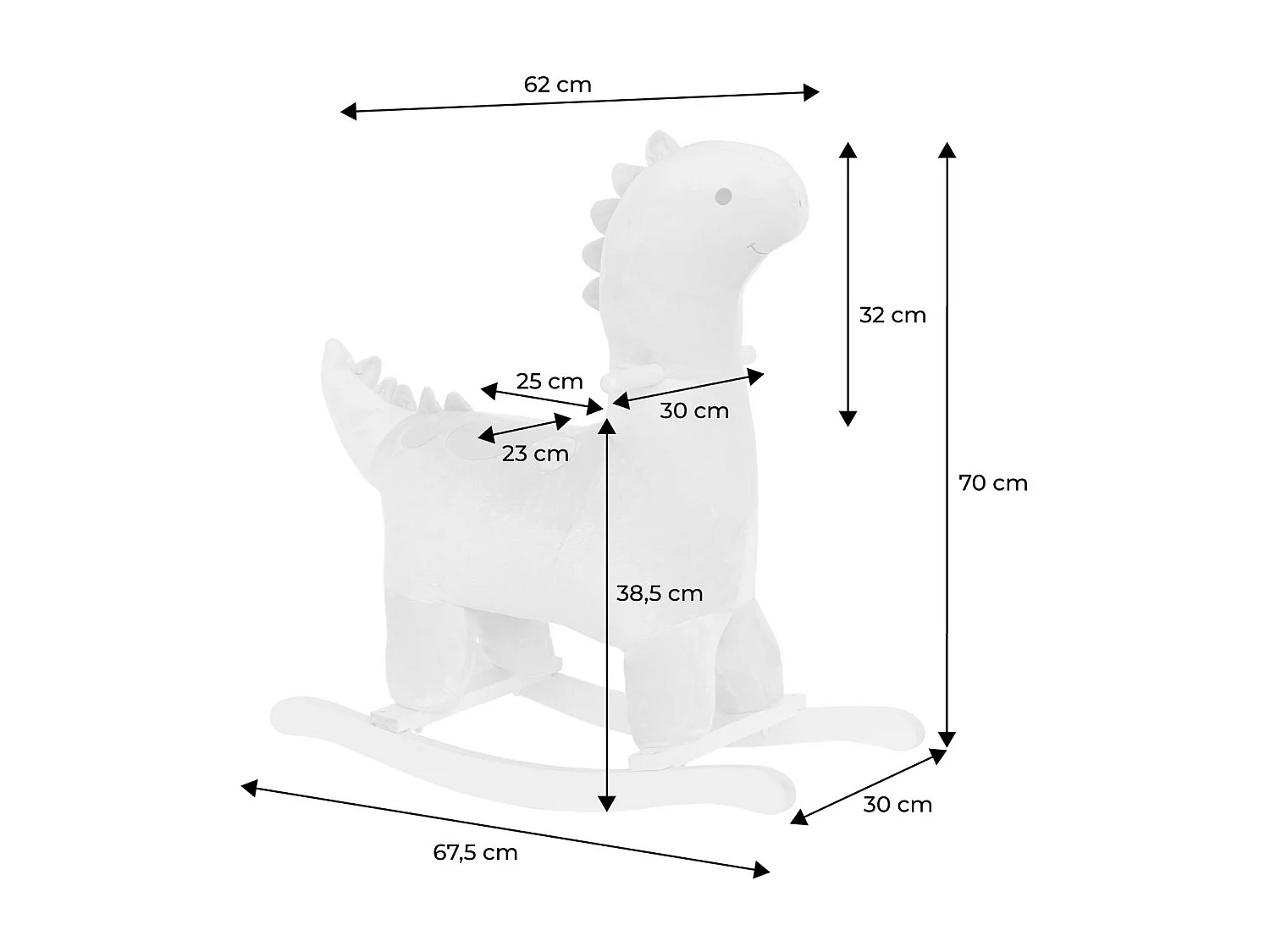 Dinosaurio balancín para niños verde