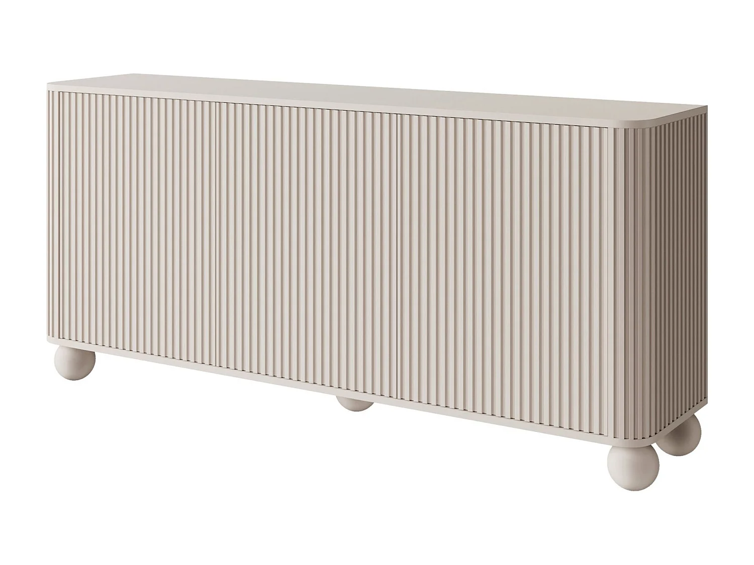 3-deurs dressoir - 163 cm - greige op poten - ARVELLO