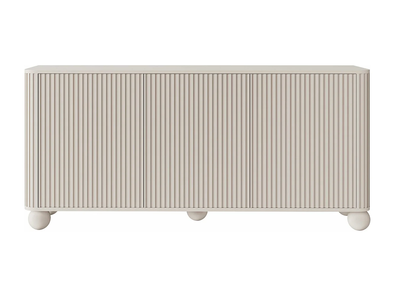 3-deurs dressoir - 163 cm - greige op poten - ARVELLO