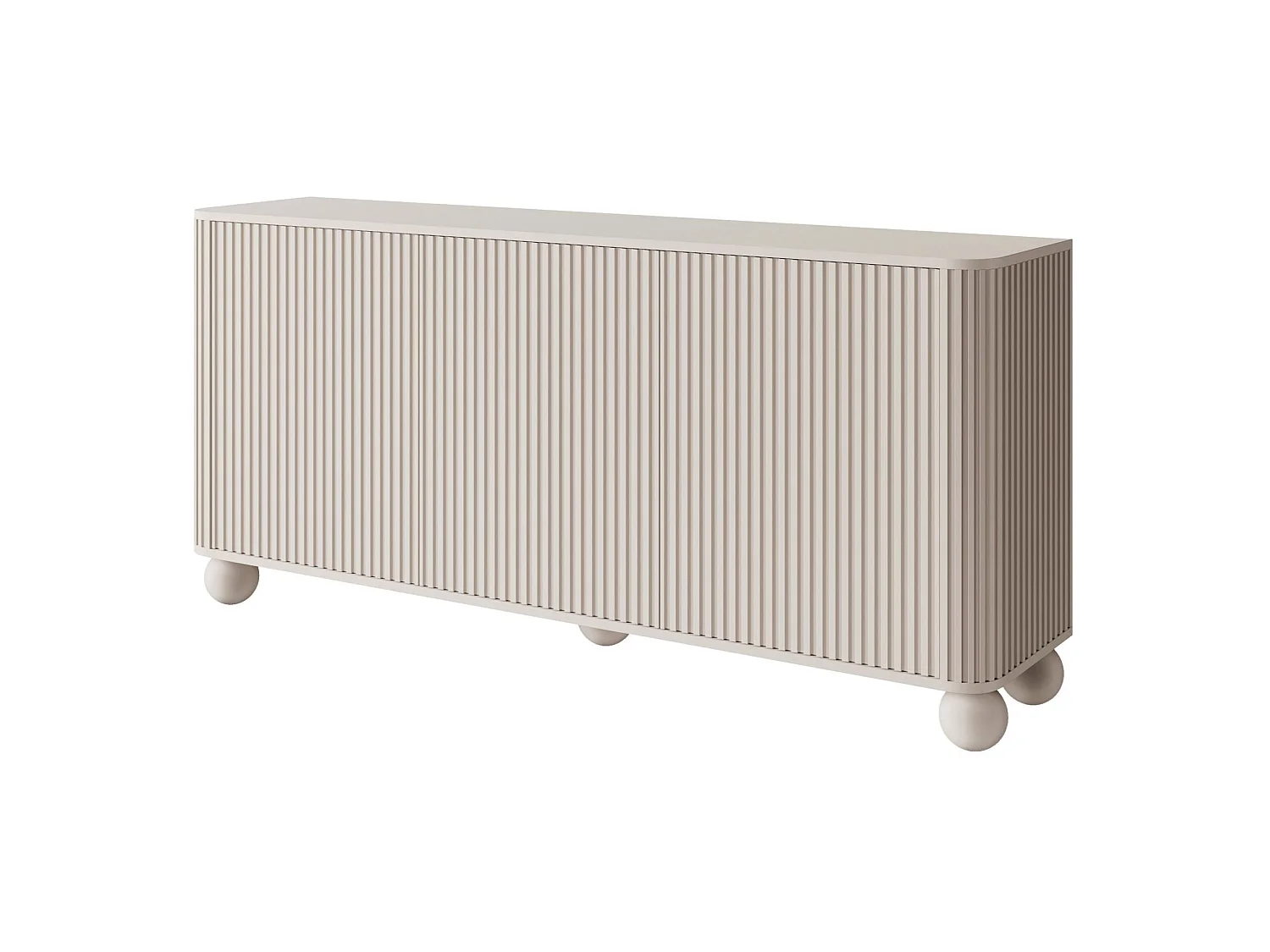 3-deurs dressoir - 163 cm - greige op poten - ARVELLO