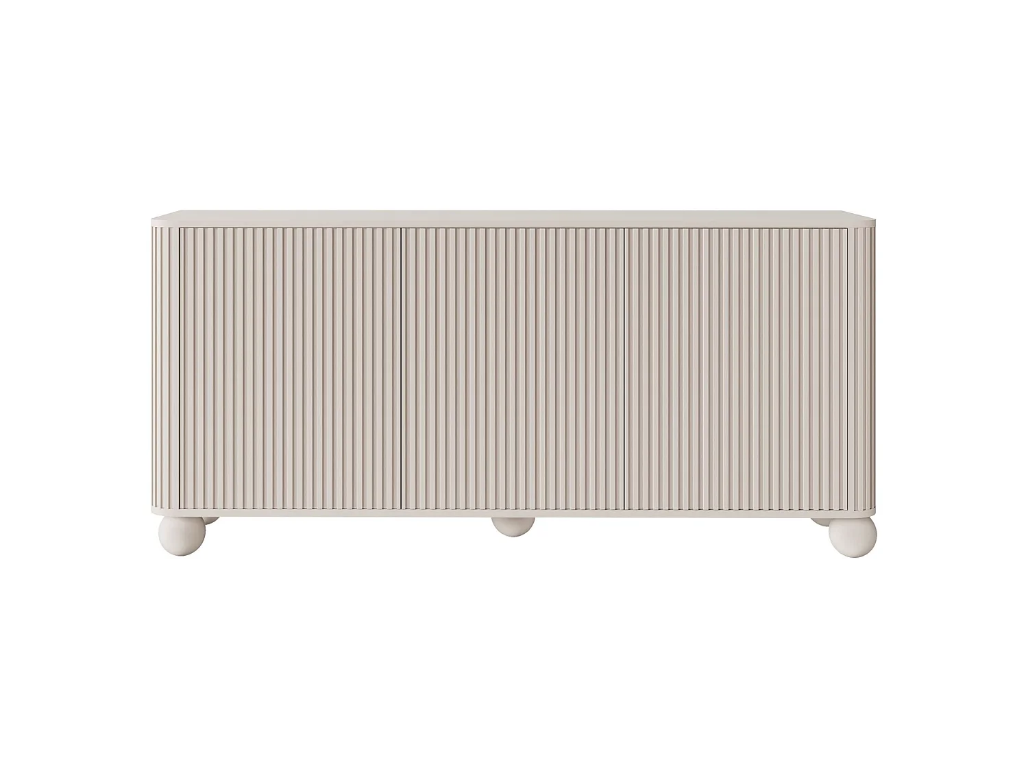 3-deurs dressoir - 163 cm - greige op poten - ARVELLO