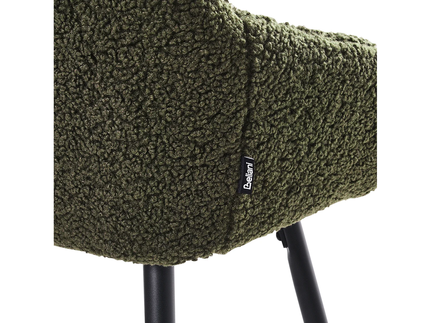 Lot de 2 chaises de bar CASMALIA Bouclé Vert foncé