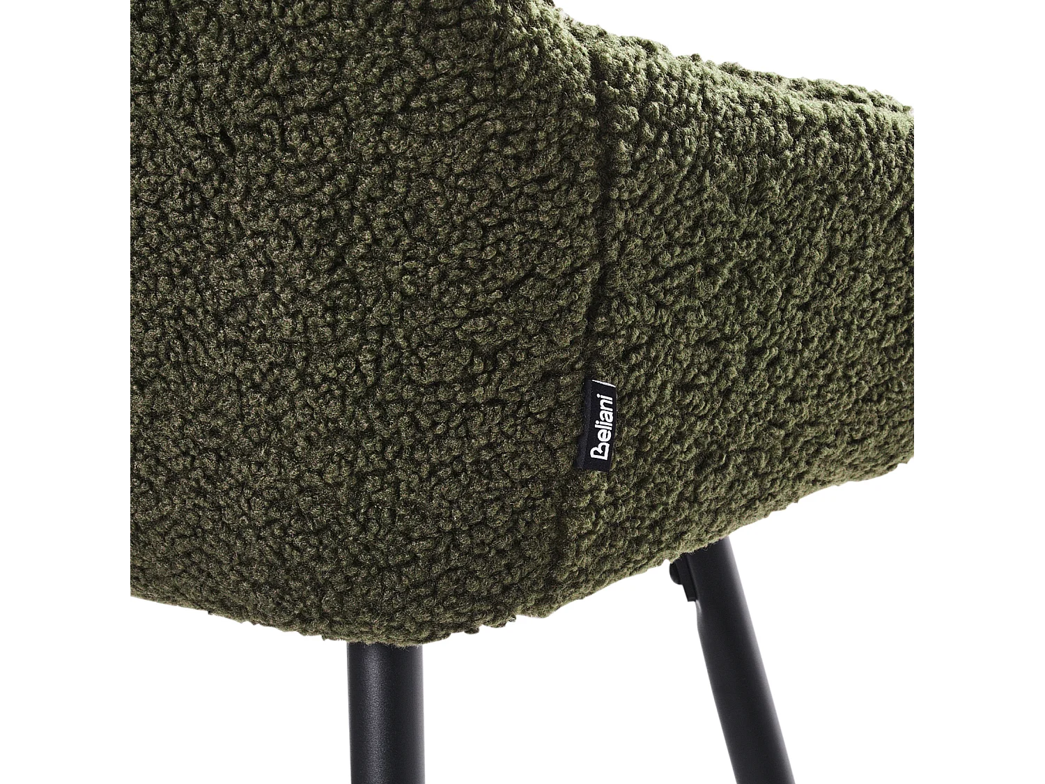 Lot de 2 chaises de bar CASMALIA Bouclé Vert foncé