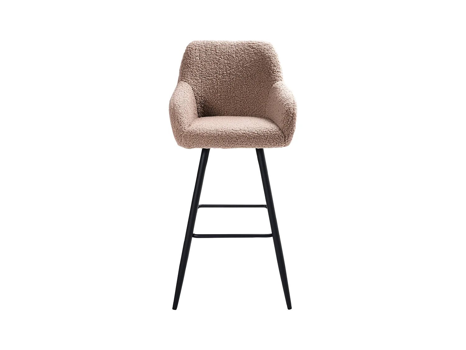 Set mit 2 Barstühlen CASMALIA Bouclé Taupe