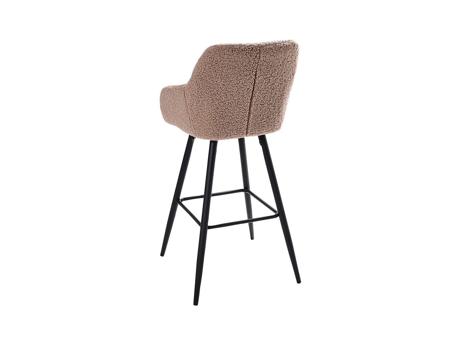 Set mit 2 Barstühlen CASMALIA Bouclé Taupe