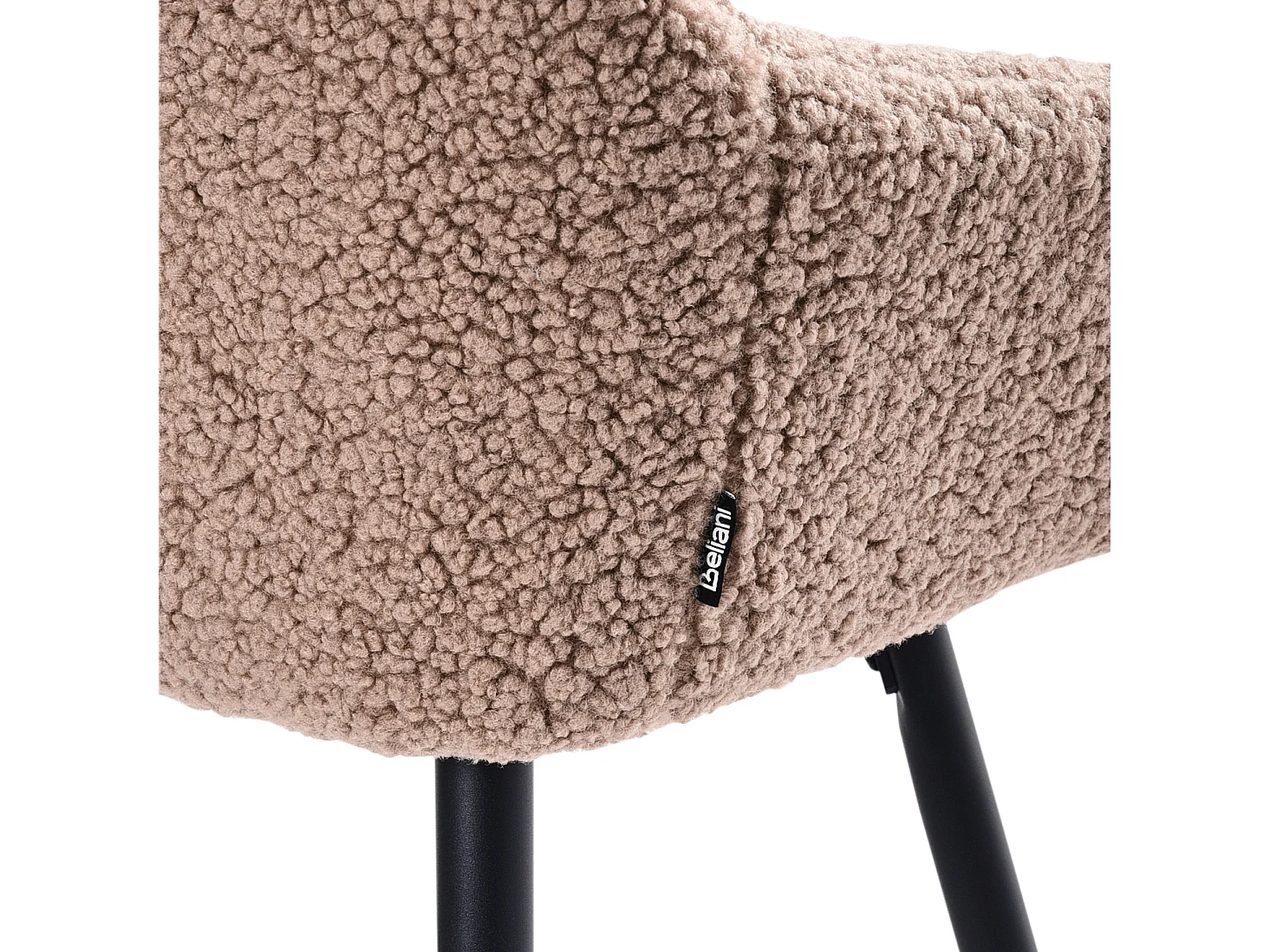 Set di 2 sedie alte CASMALIA Bouclé Tortora