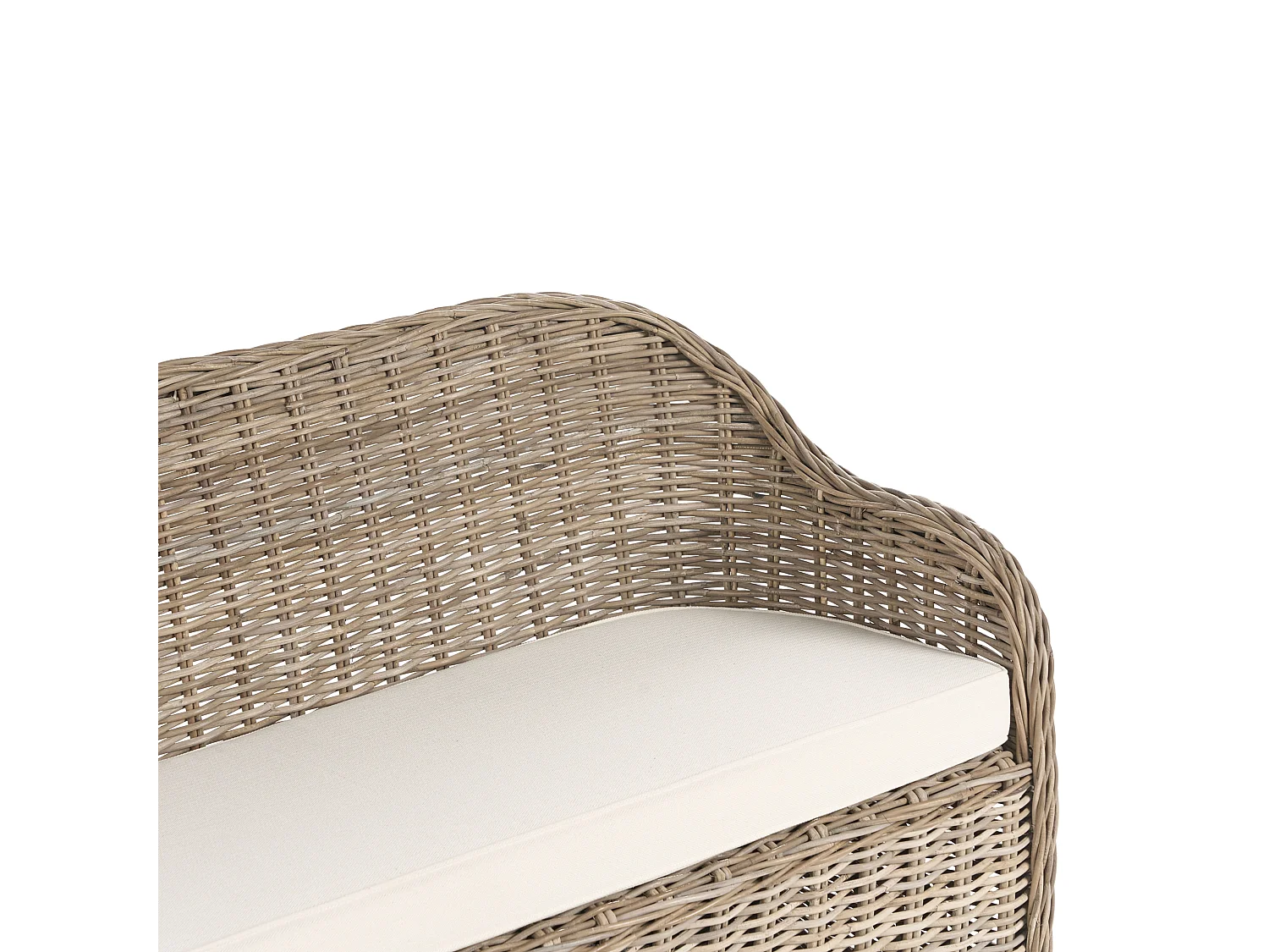 Banc avec coussin d'assise SUSUA 189 cm Rotin Naturel