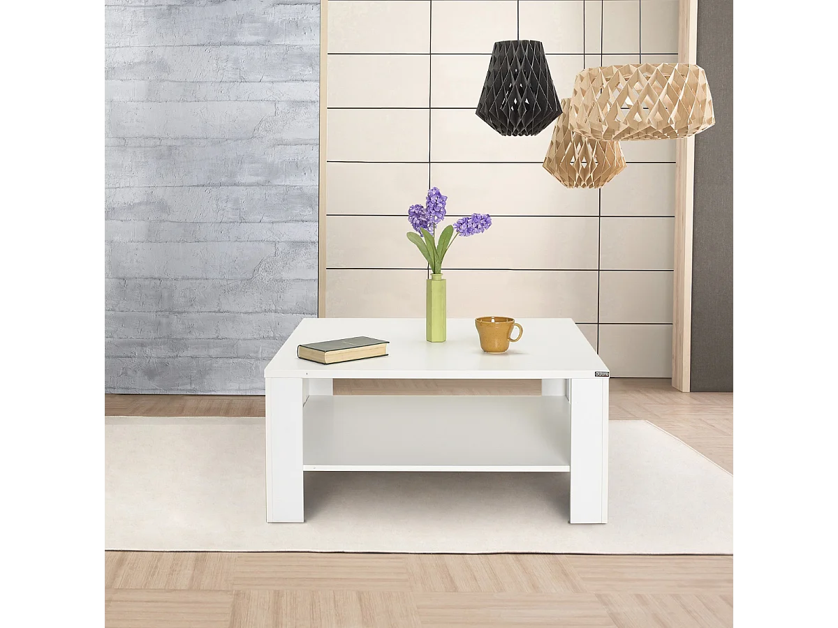 Salontafel met 1 plank L90 cm - LENA