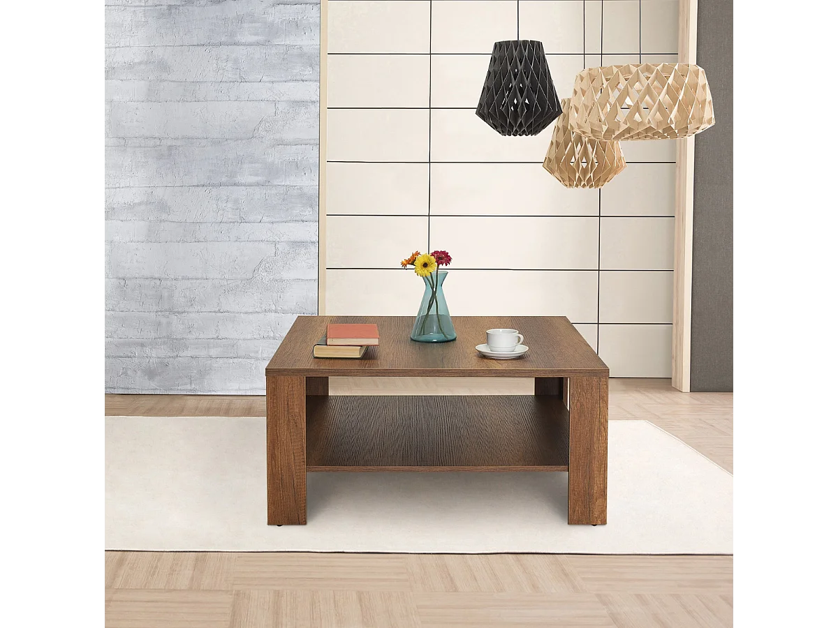 Salontafel met 1 plank L90 cm - LENA