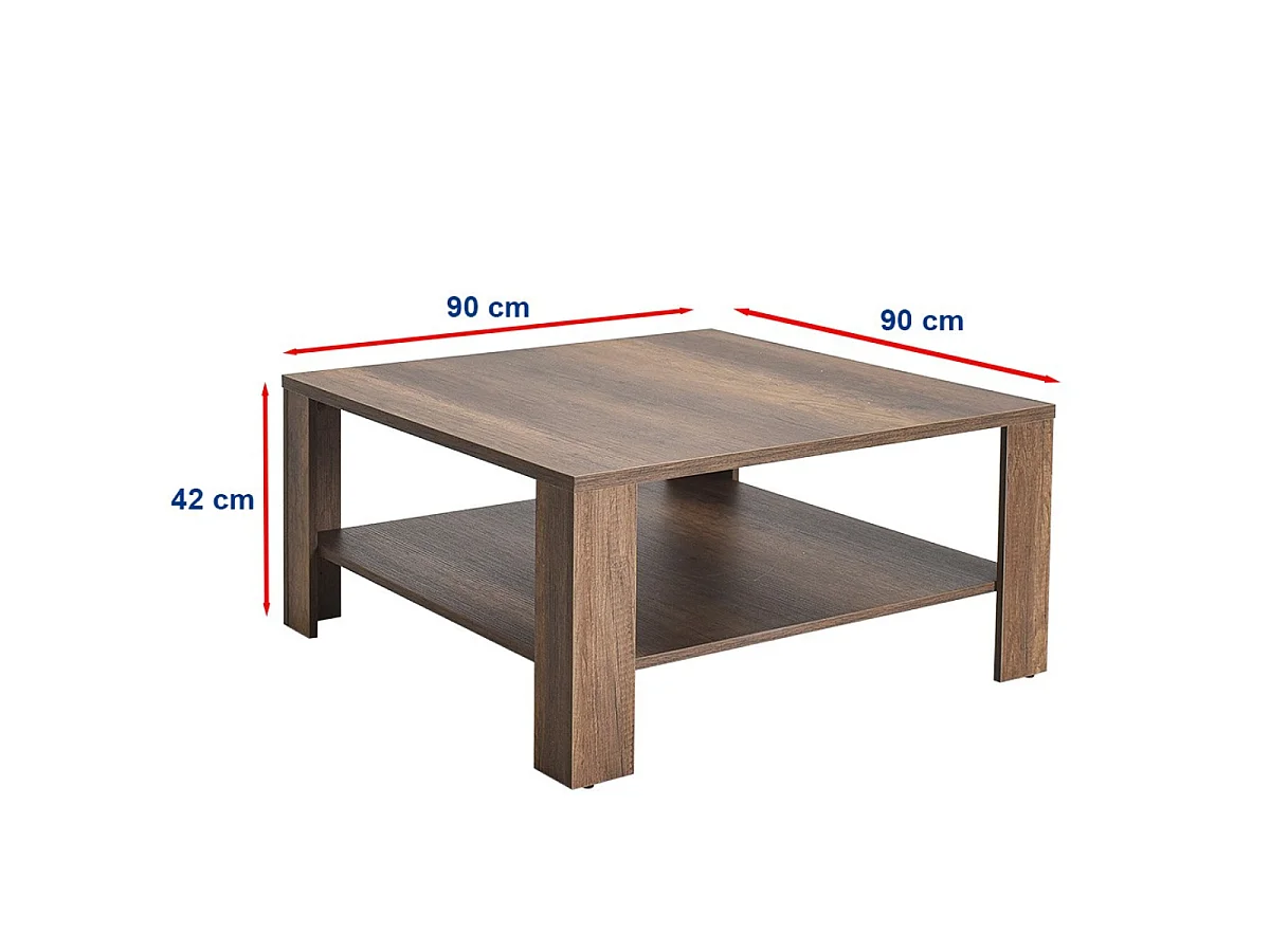 Table basse 1 étagère L90 cm - LENA