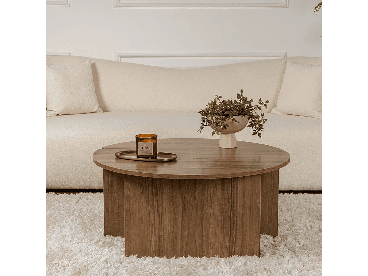 Lot de 2 tables basses L90 cm - MOIRA