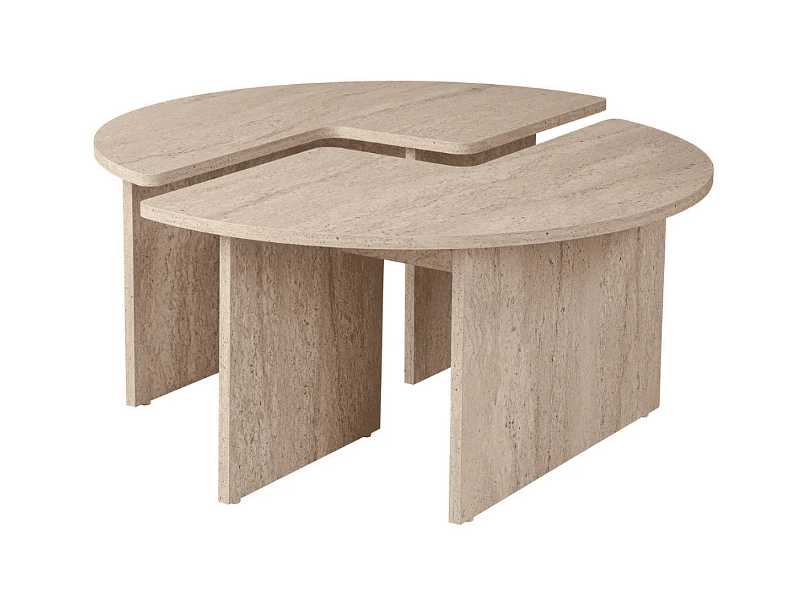 Lot de 2 tables basses L90 cm - MOIRA