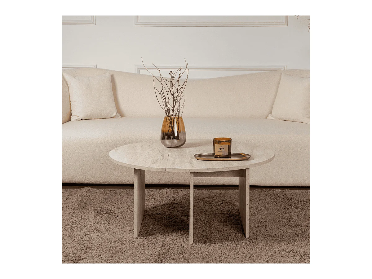 Set aus 2 Couchtischen L90 cm - MOIRA