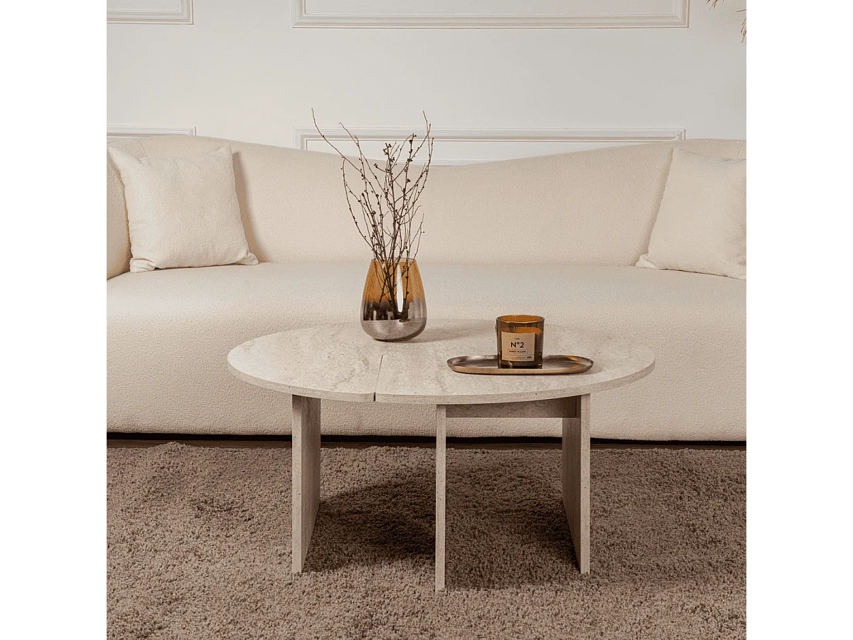 Lot de 2 tables basses L90 cm - MOIRA