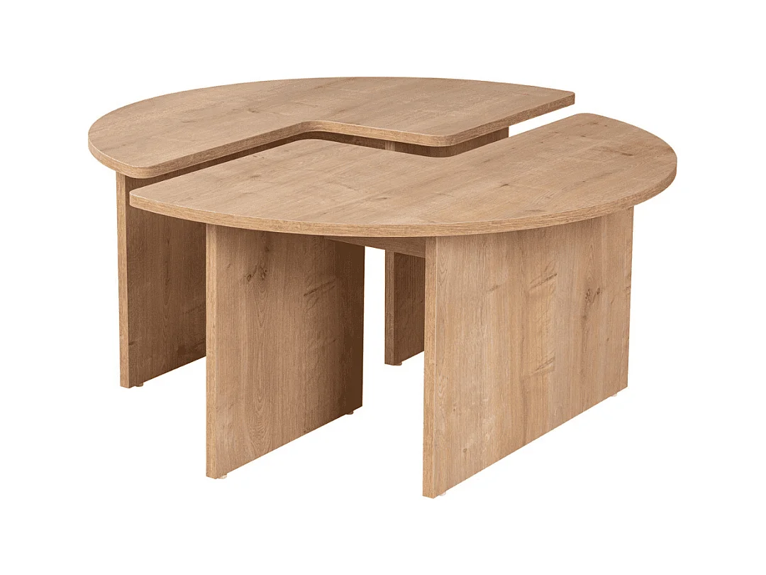 Lot de 2 tables basses L90 cm - MOIRA