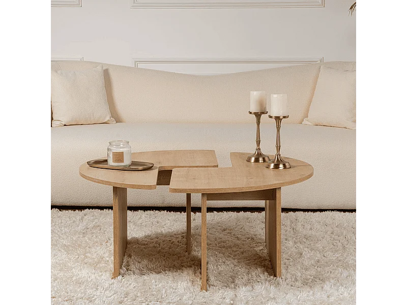 Set aus 2 Couchtischen L90 cm - MOIRA