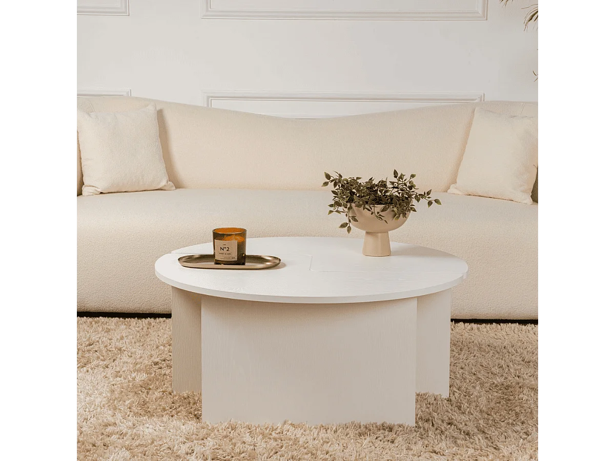 Lot de 2 tables basses L90 cm - MOIRA