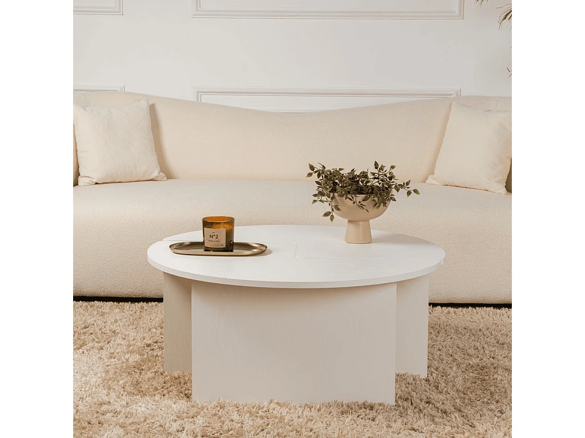 Lot de 2 tables basses L90 cm - MOIRA