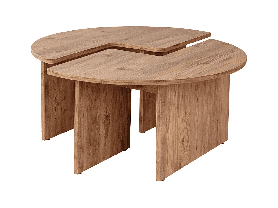Lot de 2 tables basses L90 cm - MOIRA