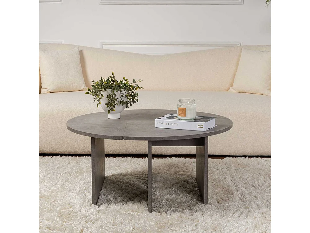 Lot de 2 tables basses L90 cm - MOIRA