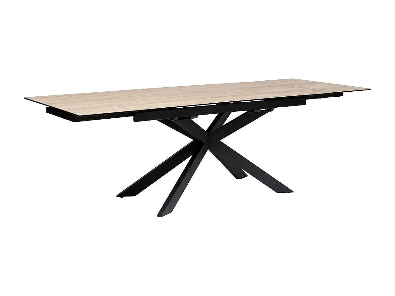 Table à Manger Extensible Effet Bois "Boot" 160-240cm Naturel