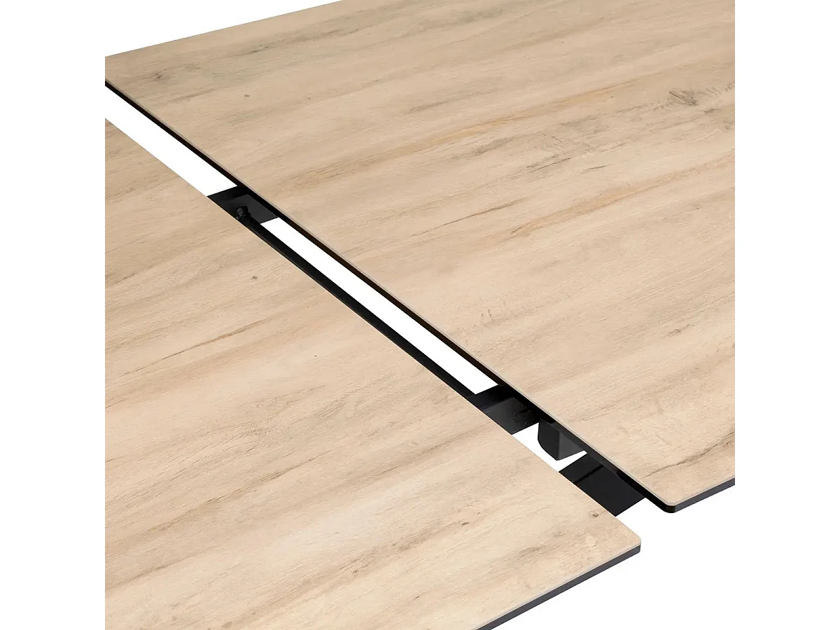 Table à Manger Extensible Effet Bois "Boot" 160-240cm Naturel