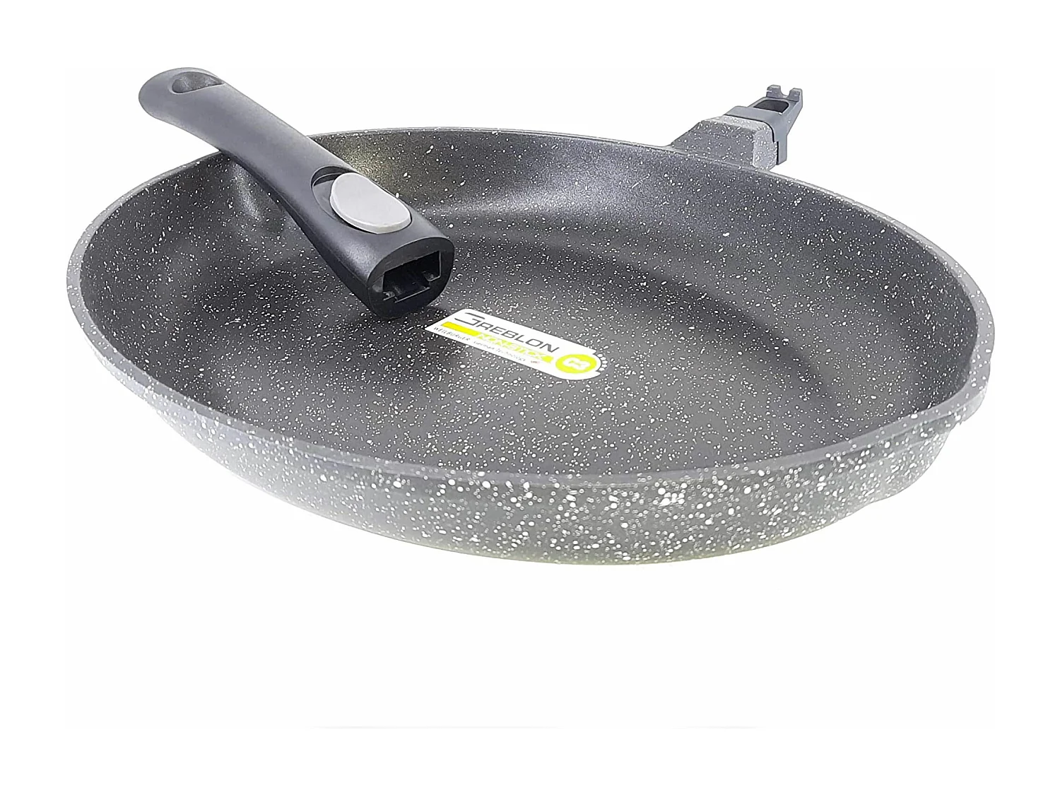 Aluminium-Gusseisen-Fischpfanne mit abnehmbarem Griff, 34 cm