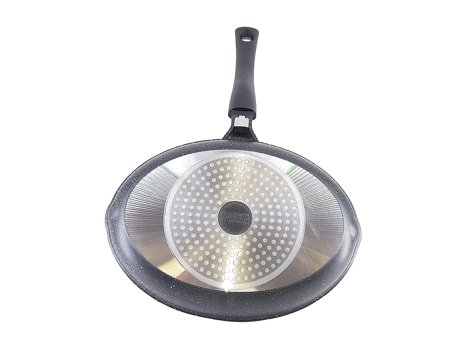 Aluminium-Gusseisen-Fischpfanne mit abnehmbarem Griff, 34 cm