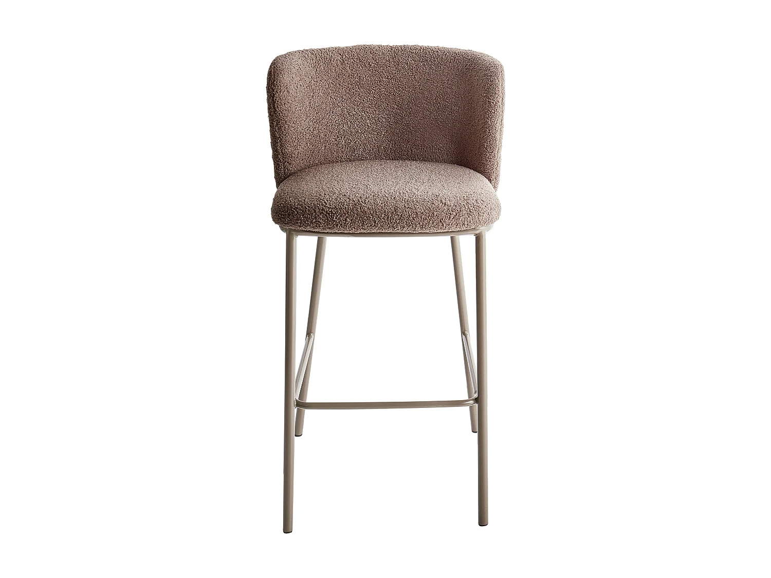 Set van 2 barstoelen MINA II Bouclé Bruin