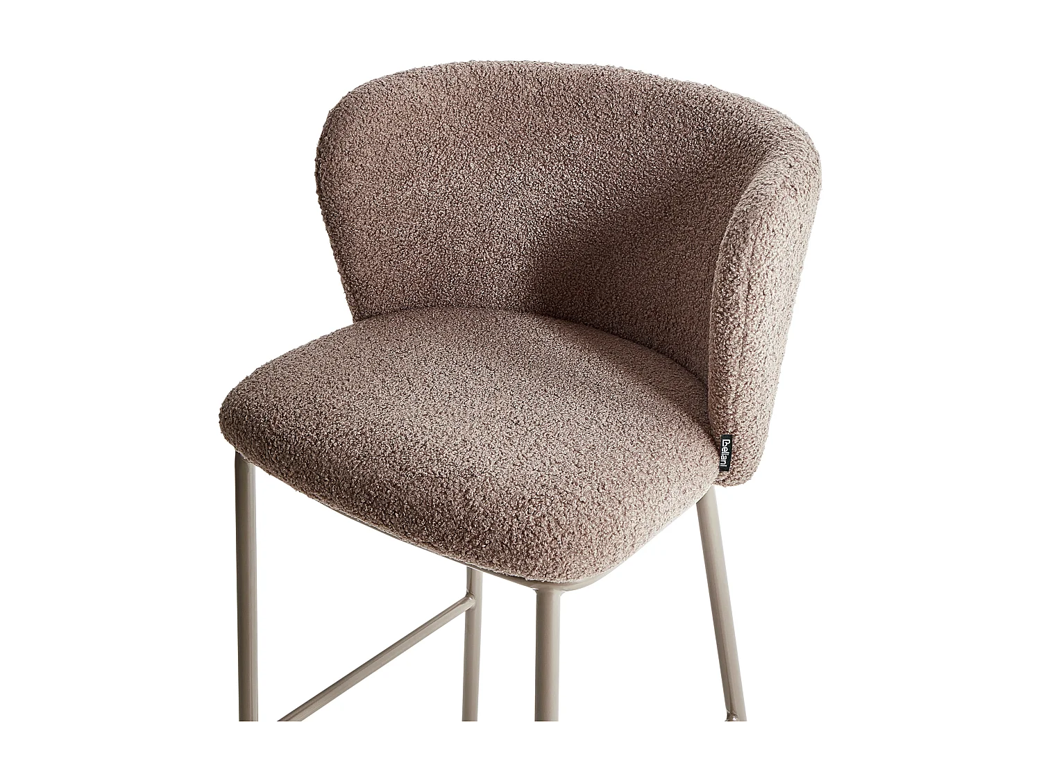 Set van 2 barstoelen MINA II Bouclé Bruin