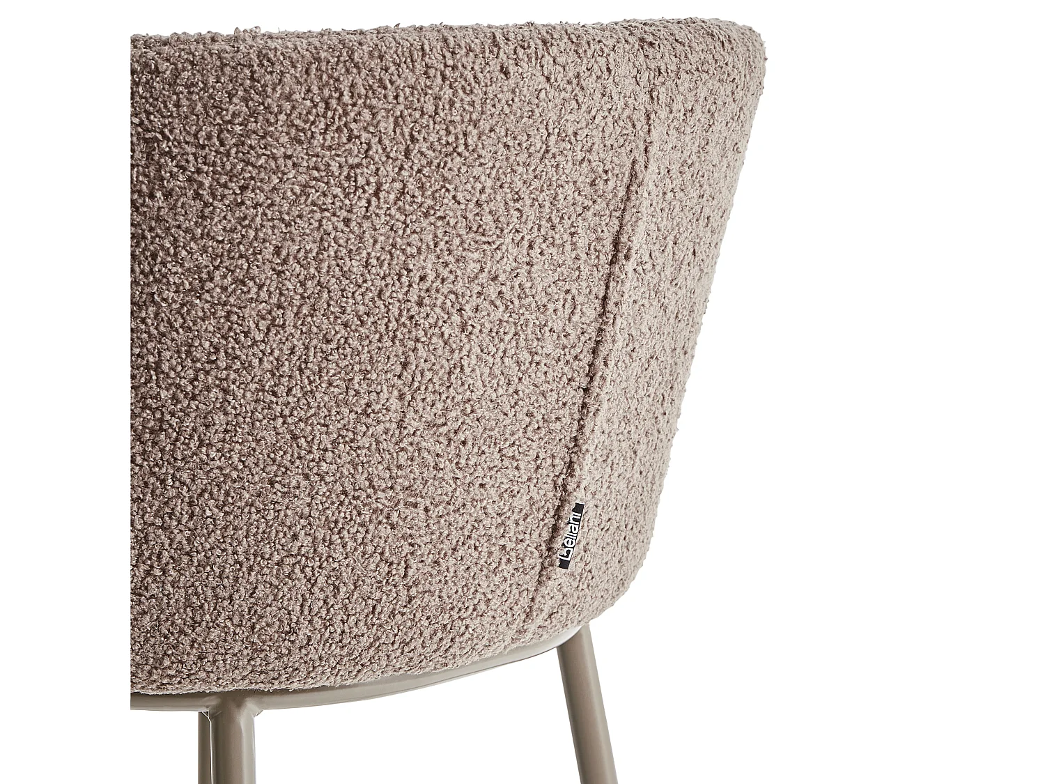 Set of 2 Bar Chairs MINA II Boucle Brown