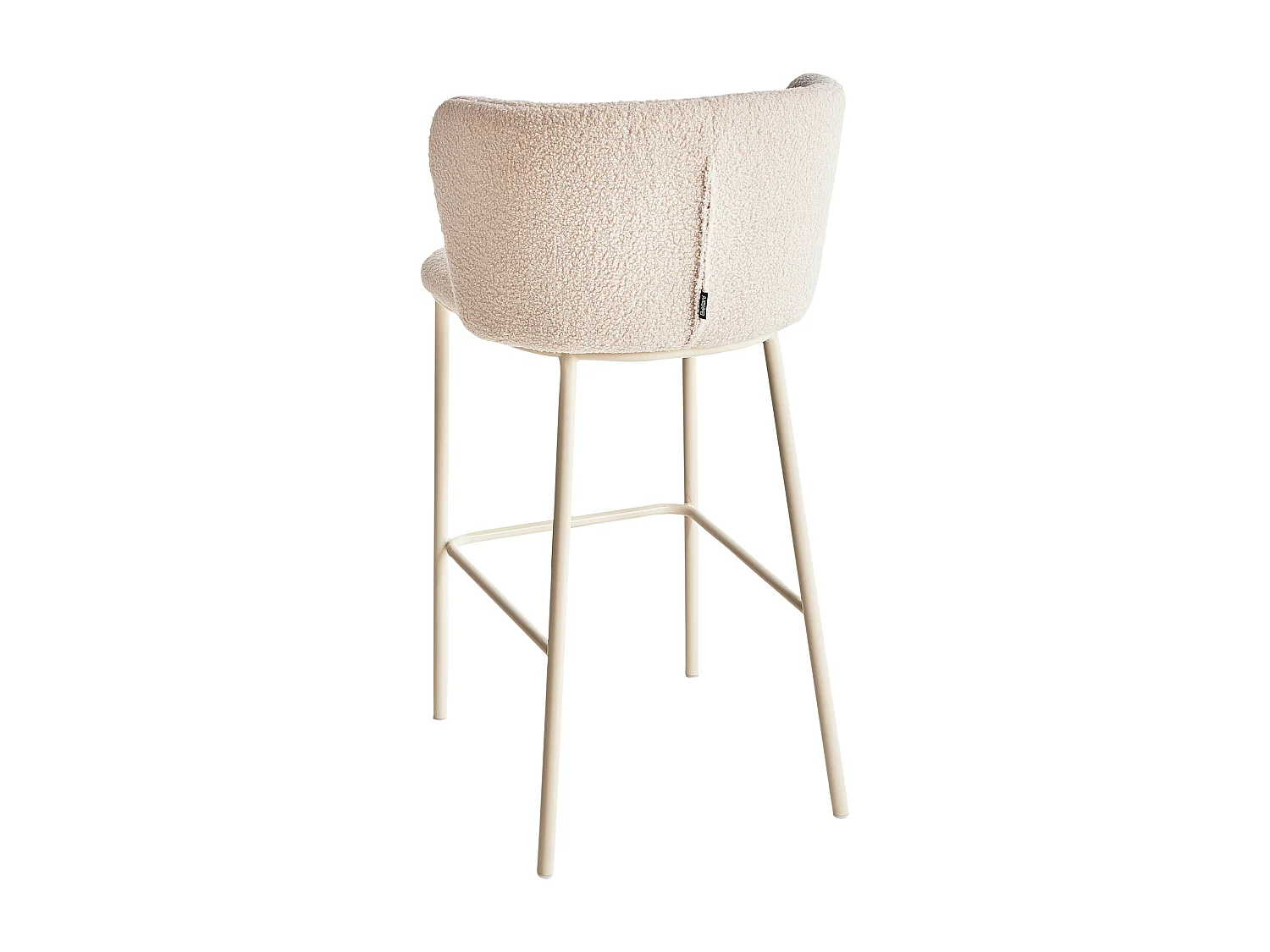 Lot de 2 chaises de bar MINA II Bouclé Beige clair